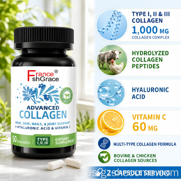 Shecome Advanced Colágeno Cápsulas Soporte para las articulaciones de la piel